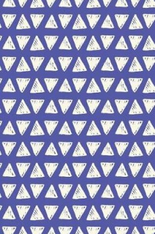 Cover of Journal Notebook Sketchy White Triangles On Purple