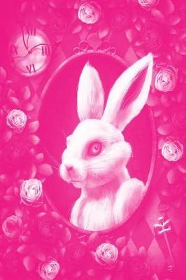 Cover of Alice in Wonderland Pastel Modern Journal - Inwards White Rabbit (Pink)