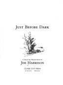 Book cover for Just Before Dark