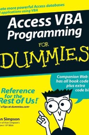 Cover of Access VBA Programming For Dummies