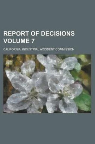 Cover of Report of Decisions Volume 7