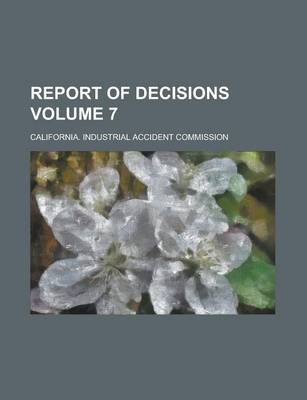 Book cover for Report of Decisions Volume 7