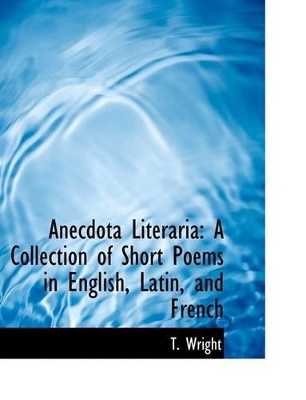 Book cover for Anecdota Literaria