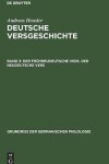 Book cover for Der Fruhneudeutsche Vers. Der Neudeutsche Vers