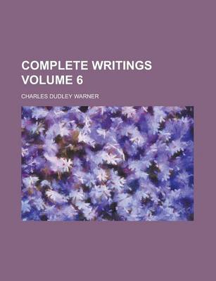 Book cover for Complete Writings Volume 6