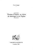 Cover of Thomas d'Aquin