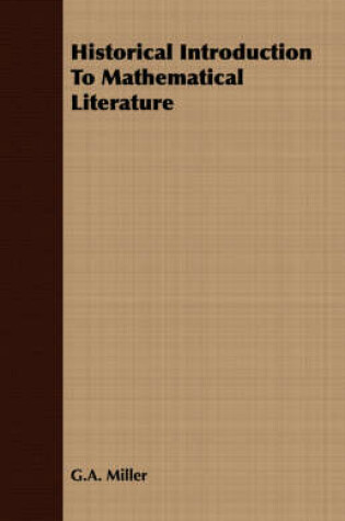 Cover of Historical Introduction To Mathematical Literature