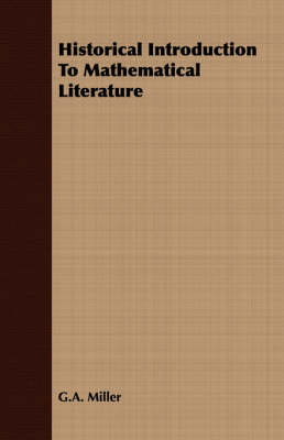 Book cover for Historical Introduction To Mathematical Literature