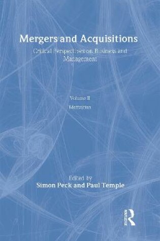 Cover of Mergers & Acquis Crit Persp V2