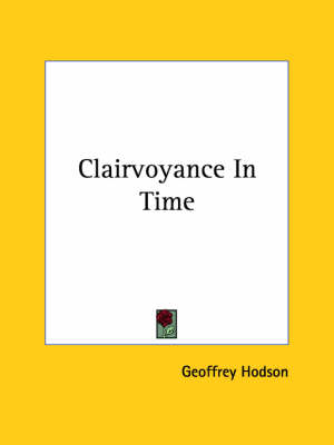 Book cover for Clairvoyance in Time