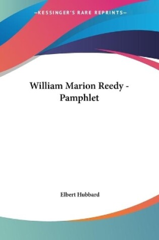 Cover of William Marion Reedy - Pamphlet