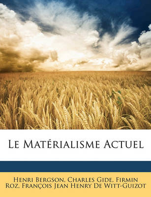 Book cover for Le Materialisme Actuel