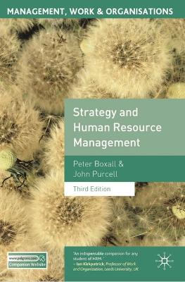 Book cover for Strategy and Human Resource Management