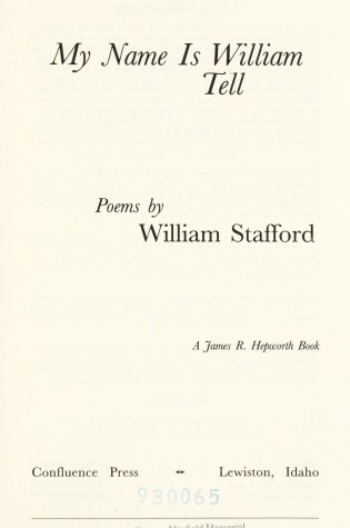 Cover of My Name is William Tell