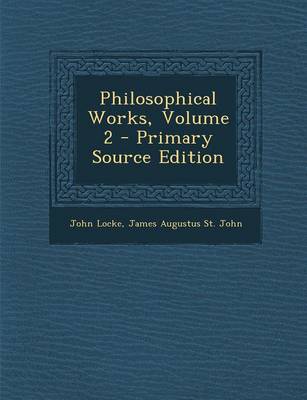Book cover for Philosophical Works, Volume 2 - Primary Source Edition