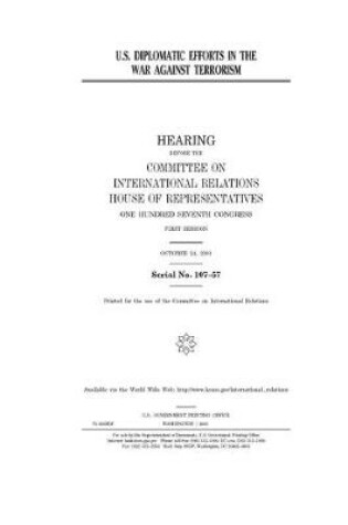 Cover of U.S. diplomatic efforts in the war against terrorism