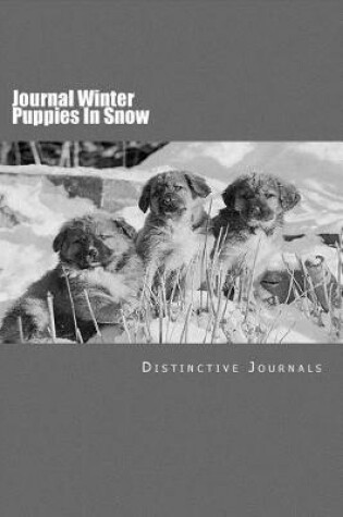 Cover of Journal Winter Puppies In Snow