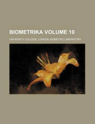 Book cover for Biometrika Volume 10