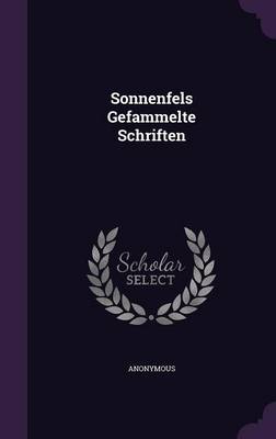 Book cover for Sonnenfels Gefammelte Schriften