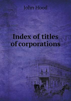 Book cover for Index of titles of corporations