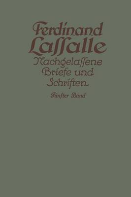 Book cover for Lassalles Briefwechsel Aus Den Jahren Seiner Arbeiteragitation 1862-1864