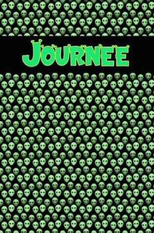 Cover of 120 Page Handwriting Practice Book with Green Alien Cover Journee