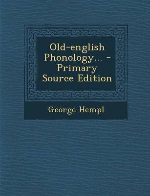 Cover of Old-English Phonology...