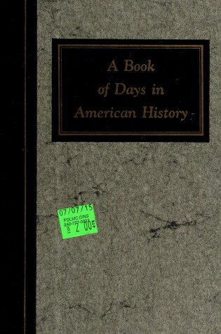 Cover of A Book of Days in American History