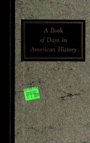 Book cover for A Book of Days in American History