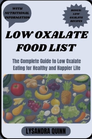 Cover of Low Oxalate Food List