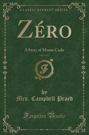 Cover of Zéro, Vol. 1 of 2