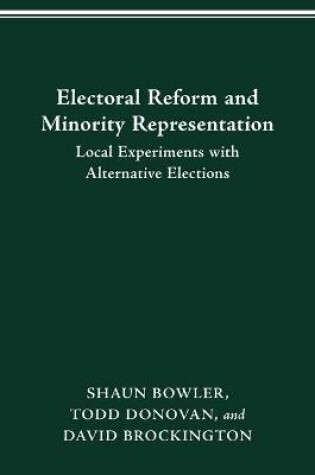 Cover of Electoral Reform and Minority Representation