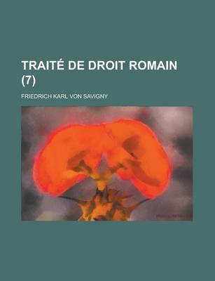 Book cover for Traite de Droit Romain (7)