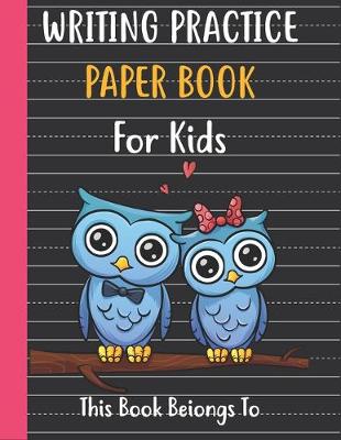 Book cover for Writing practice paper book for kids