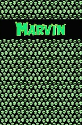 Cover of 120 Page Handwriting Practice Book with Green Alien Cover Marvin