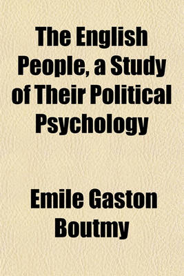 Book cover for The English People, a Study of Their Political Psychology