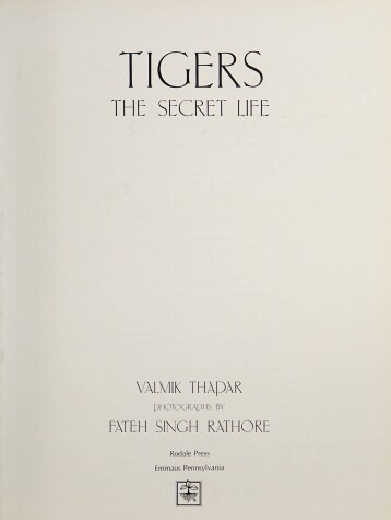 Book cover for Tigers, the Secret Life