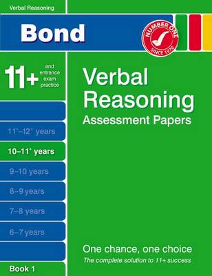 Book cover for Bond Verbal Reasoning Assessment Papers 10-11+ Years Book 1