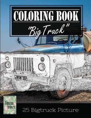 Book cover for Classic Truck Jumbo Car Sketch Grayscale Photo Adult Coloring Book, Mind Relaxation Stress Relief