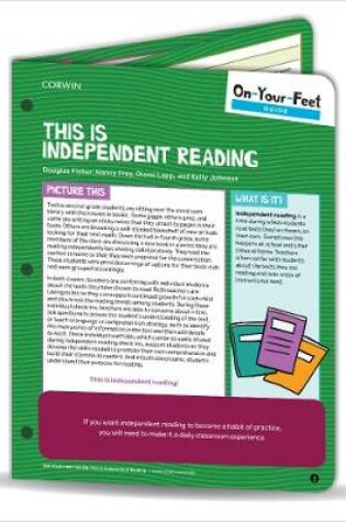 Cover of On-Your-Feet Guide: This Is Independent Reading