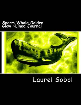Book cover for Sperm Whale Golden Glow Lined Journal