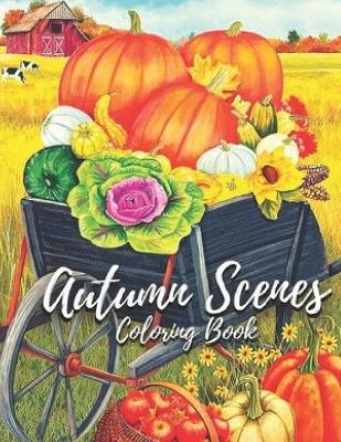 Book cover for Autumn scenes coloring book