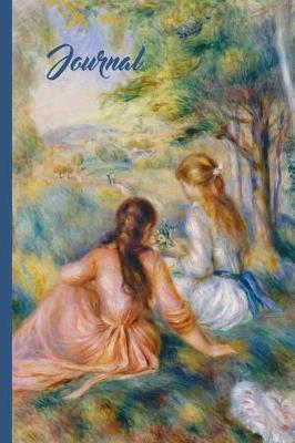 Book cover for Auguste Renoir Girls in the Meadow Vintage Art Journal