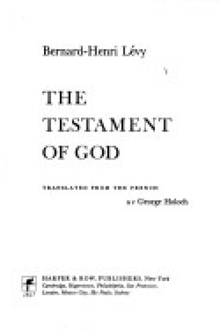 Cover of The Testament of God