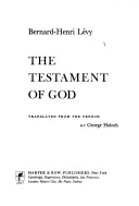 Book cover for The Testament of God