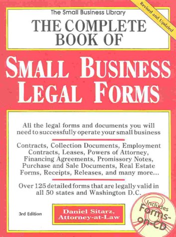 Book cover for The Complete Book of Small Business Legal Forms, 3rd Edition