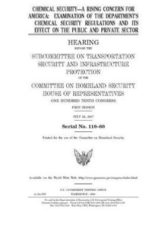 Cover of Chemical security, a rising concern for America