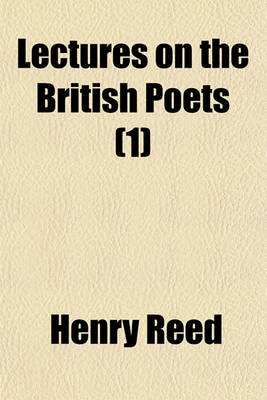 Book cover for Lectures on the British Poets (Volume 1)