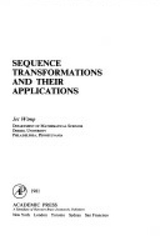 Cover of Sequence Transformations and Their Applications