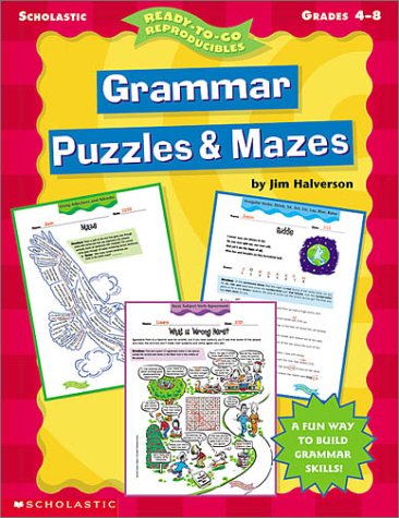 Book cover for Grammar Puzzles & Mazes